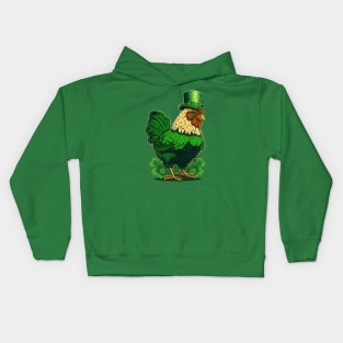 Chicken St. Patrick's Day Kids Hoodie